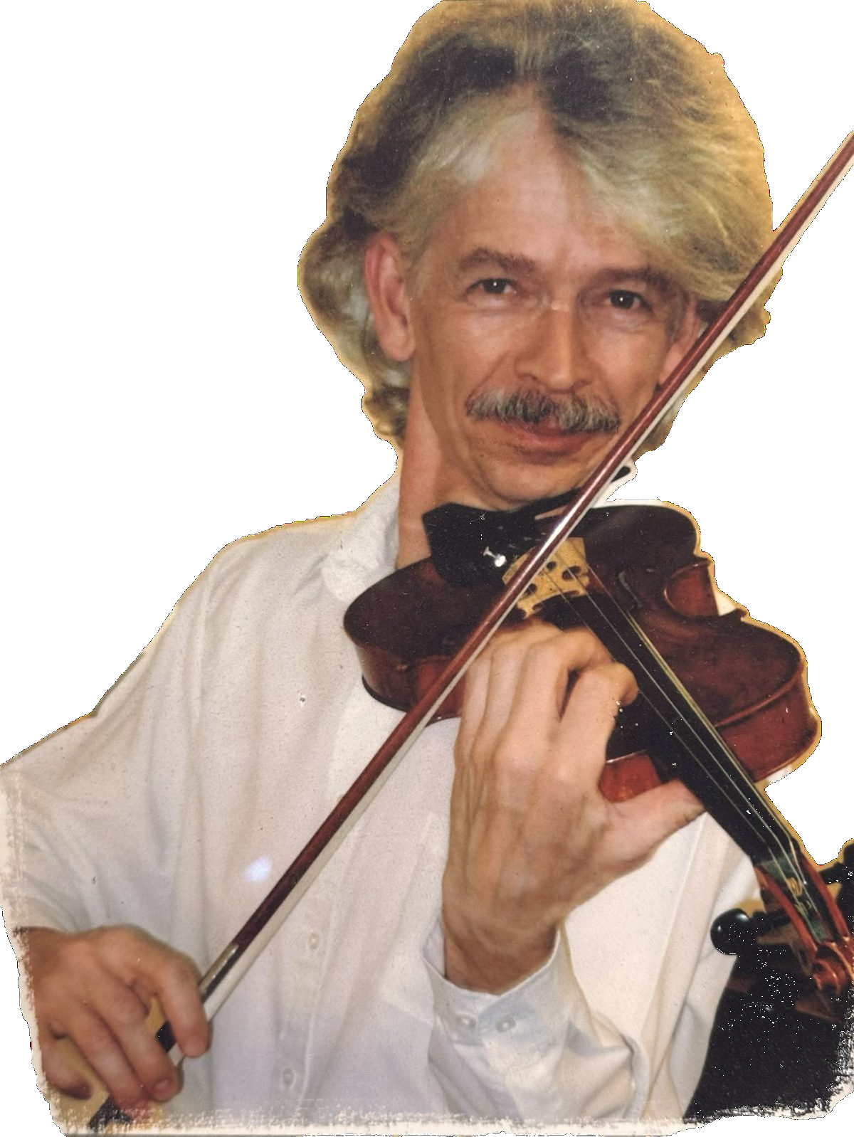 Zebie, music teacher in Ann Arbor Michigan, playing violin